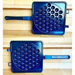 PAMPERED CHEF Hong Kong Egg Waffle Pan Cake Baking Pan Petit Four Bake Mini Cake